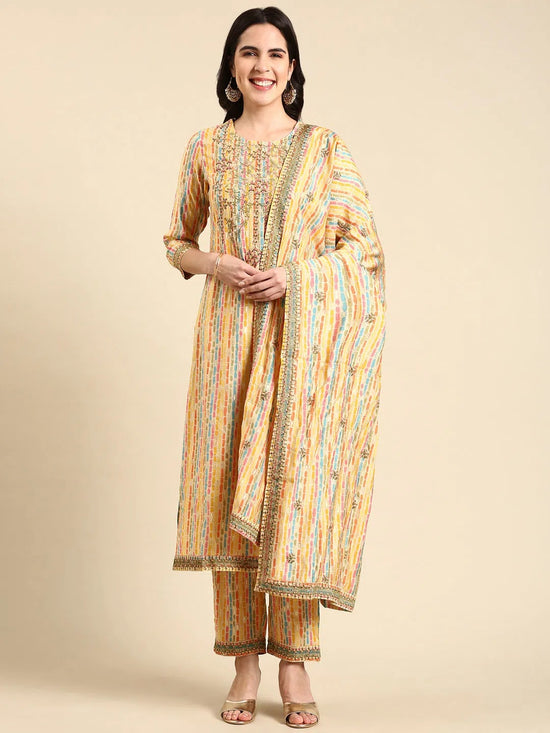 Women's Multi Printed Kurta Set-GW-3121-Multi