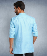 Hangup Men Standard Solid Men's Indian Wear-Sky_2Pkt_Short_2Kurta