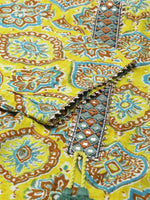 Women Yellow Printed Straight Kurta-AT-A828-K-Yellow