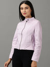 Women's Lavender Solid Open Front Jacket-IM-067-Lavender