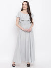 Smocking on waist maxi dress in Powder Blue