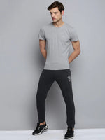 Men Grey Solid Casual Jogger-ADJ-421-Grey