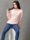 Women's Pink Solid Sweatshirt-ARN-08-Pink