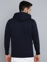 Men Blue Solid Sweatshirt-SCAW-39-Navyblue