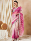 Saree Mall Women's Net Pink Embellished Designer Saree With Blouse Piece-SRENIK1971D