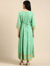 Women's Green Printed Anarkali Kurta-HO-904-Green