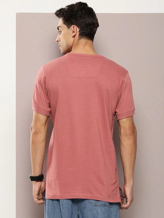 Dillinger Pink Solid Regular Heney T-shirt