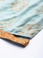 Crop top with sharara in Light Blue