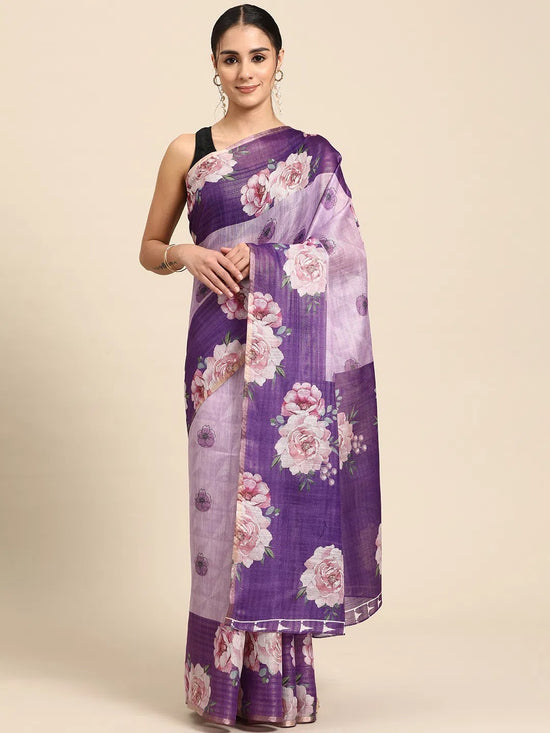 Floral Harmony Drape Saree-SZ-DGTRIJAL2-LV-2150