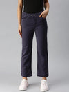 Women's Purple Solid Denim Relaxed Jeans-IM9800-Purple