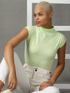 Women's Green Solid Top-AE-10451-Fluorescentgreen