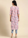 Women's Mauve Embellished Straight Kurta-SKC-901-Mauve