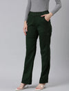 Women Olive Solid Trouser-LT-SF-10426-Olive