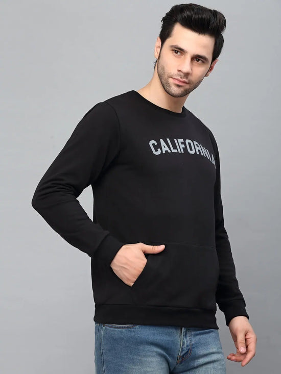 Rigo Printed Round Neck Fleece Sweatshirt-SW07221129-L