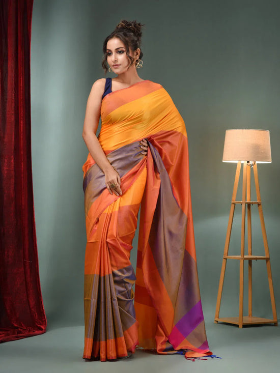 Multicolour Blended Silk Handwoven Soft Saree-MA50BSL01530141