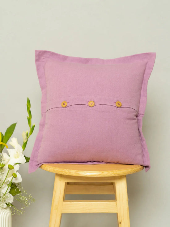 Solid Lavender 100% cotton plain cushion cover for sofa-230456023