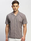 Men Grey Printed Shirt-JOUSKA-1751-Grey