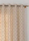 Harvest linen cotton minimal design curtain for living room - Room darkening - Brown - Pack of 1-240430018