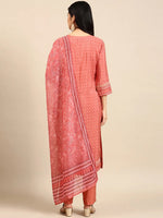 Women's Peach Paisley Kurta Set-GW-3142-Peach