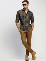 Men Black Checked Shirt-BRICHCHECKS-5614-Black