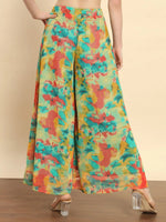 Yellow Abstract Printed Palazzo