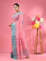 Samon Pink Pure Cotton Tant Saree With Woven Designs-MA51TT43480067