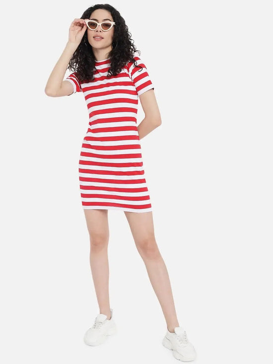 Red & White Stripe Dress