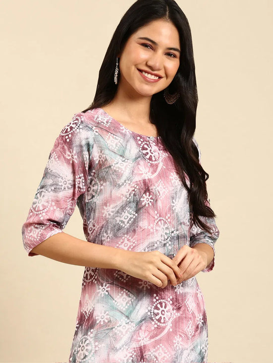 Women's Multicolour Embellished Straight Kurta-SKC-902-Multi