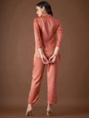 Box Pleat Shirt with pants in Rust Color