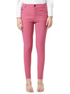 Smarty Pants Women's Cotton Lycra Ankle Length Pink Formal Trouser