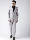 Hangup Men Standard Solid Men Formalwear-SteelGreyBlazer