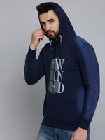 Men Blue Solid Sweatshirt-OD-6029-Navyblue