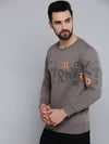 Men Grey Solid Sweatshirt-SCAW-26-Grey