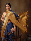 Floral Beauty Grandeur Saree-SZ-DGRUHI-BU-2161