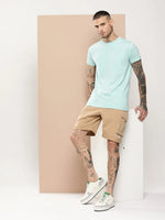 Difference Of Opinion Men's Light Blue Plain T-Shirt