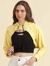 Women's Yellow Solid Sweatshirt-AF-1797-Yellow