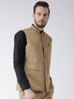 Hangup Men Standard Solid Men's Indian Wear-KhakhiBasket