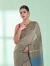 Beige  Cotton Saree With Sequine Work-MA59CT06540058