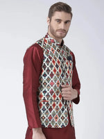 Hangup Men Standard Printed Men's Indian Wear-52APrintedNehru