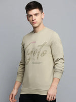 Men Beige Solid Casual Sweatshirt-BP-1432-Beige