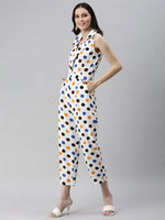 Women's Off white Printed Jumpsuit-AE-9999-Offwhite