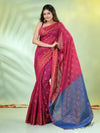 Shocking Pink Cotton Saree With Zari Borders-MA66BCT43830042