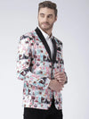 Hangup Men Standard Printed Men Formalwear-D52TuxedoBlazer