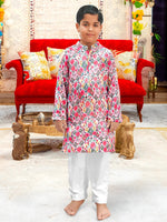 Boys Ethnic Motifs Printed Regular Kurta with Pyjamas Set-NN00034ETH-34