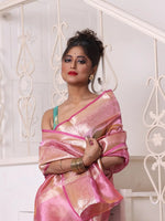 Pink Dual-Tone Tissue Saree With Zari Borders-MA64TIS46610004