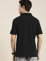 Dillinger Black Solid Regular Polo T-shirt