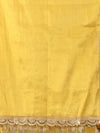 Light And Dark Yellow Shimmer Tissue Saree With Gota Patti Borders-MA62TIS33990017