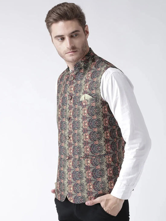 Hangup Men Standard Printed Men's Indian Wear-20APrintedNehru