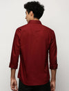 Men Maroon Solid Shirt-FAVORPLAIN-193-Maroon