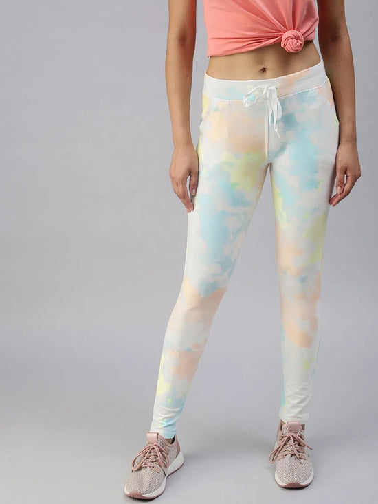 Women's Multi Tie Dye Track Pants-AF-1769B-Multi